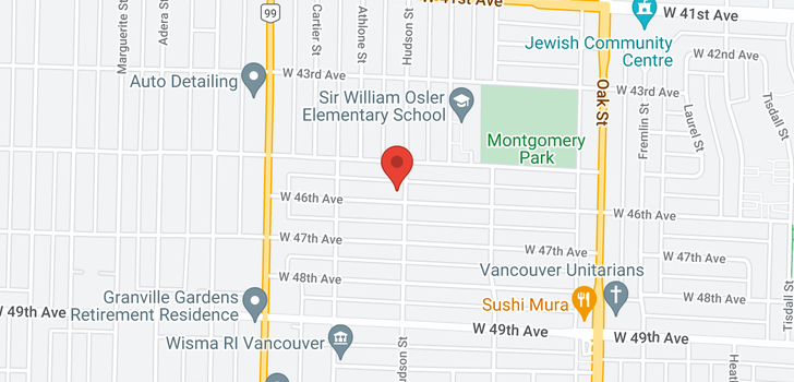 map of 1307 W 46TH AVENUE